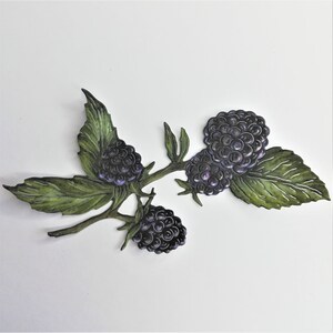 5 troqueles de ramas de mora, frutas troqueladas, imágenes de recetas, adornos para tarjetas, suministros para hacer tarjetas