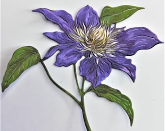 6 x lila Blumen Stanzteile, Papier Blumen Ausschnitte, Kartenherstellung Zubehör, Karten Topper, Geschenkanhänger Versorgung, scrapbooking