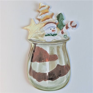 5 snowman triffle die cuts, Christmas card toppers, festive snowman, candy cane, star and tree die cuts, scrapbooking and card making