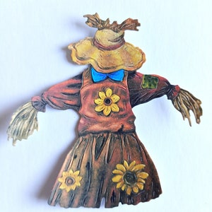 6 x vogelverschrikker die cuts, zonnebloemjurk herfstuitsparingen, benodigdheden voor het maken van kaarten, kaarttoppers, aanbod van cadeaulabels, scrapbooking
