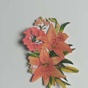 Lírios laranja cortados x 4, flores cortadas, buquê de lírios