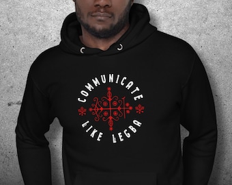 Sudadera unisex Papa Legba Voodoo Veve, sudadera premium, comunicación Legba Veve, ropa Voodoo Lwa