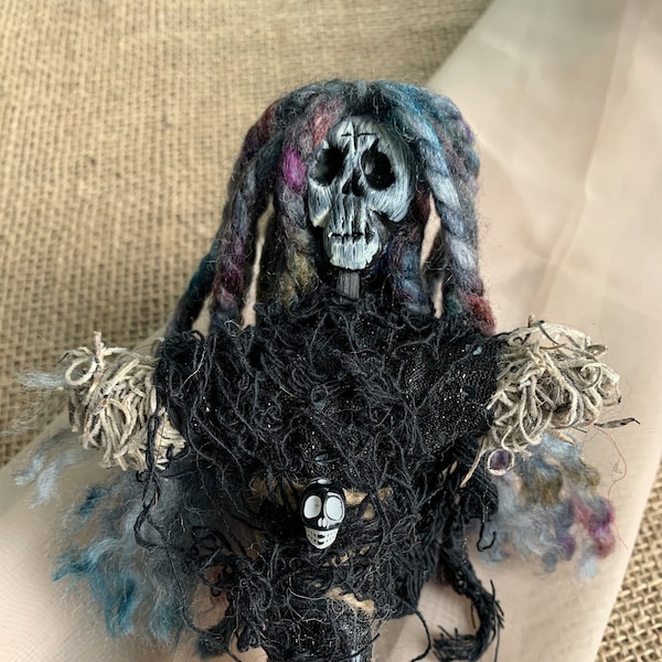 Voodoo Doll for Protection - Black Voodoo doll to repel evil and protect against negative energy, toxic people and bad situations