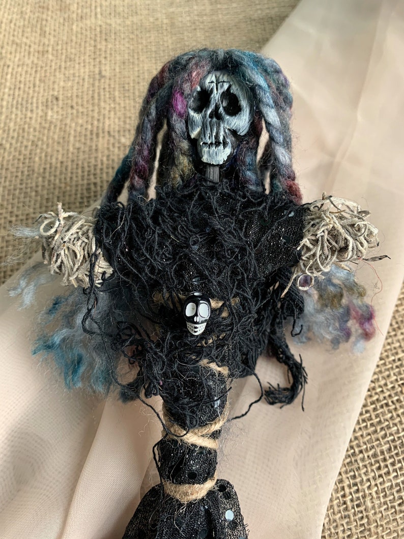 Voodoo Doll for Protection - Black Voodoo doll to repel evil and protect against negative energy, toxic people and bad situations 