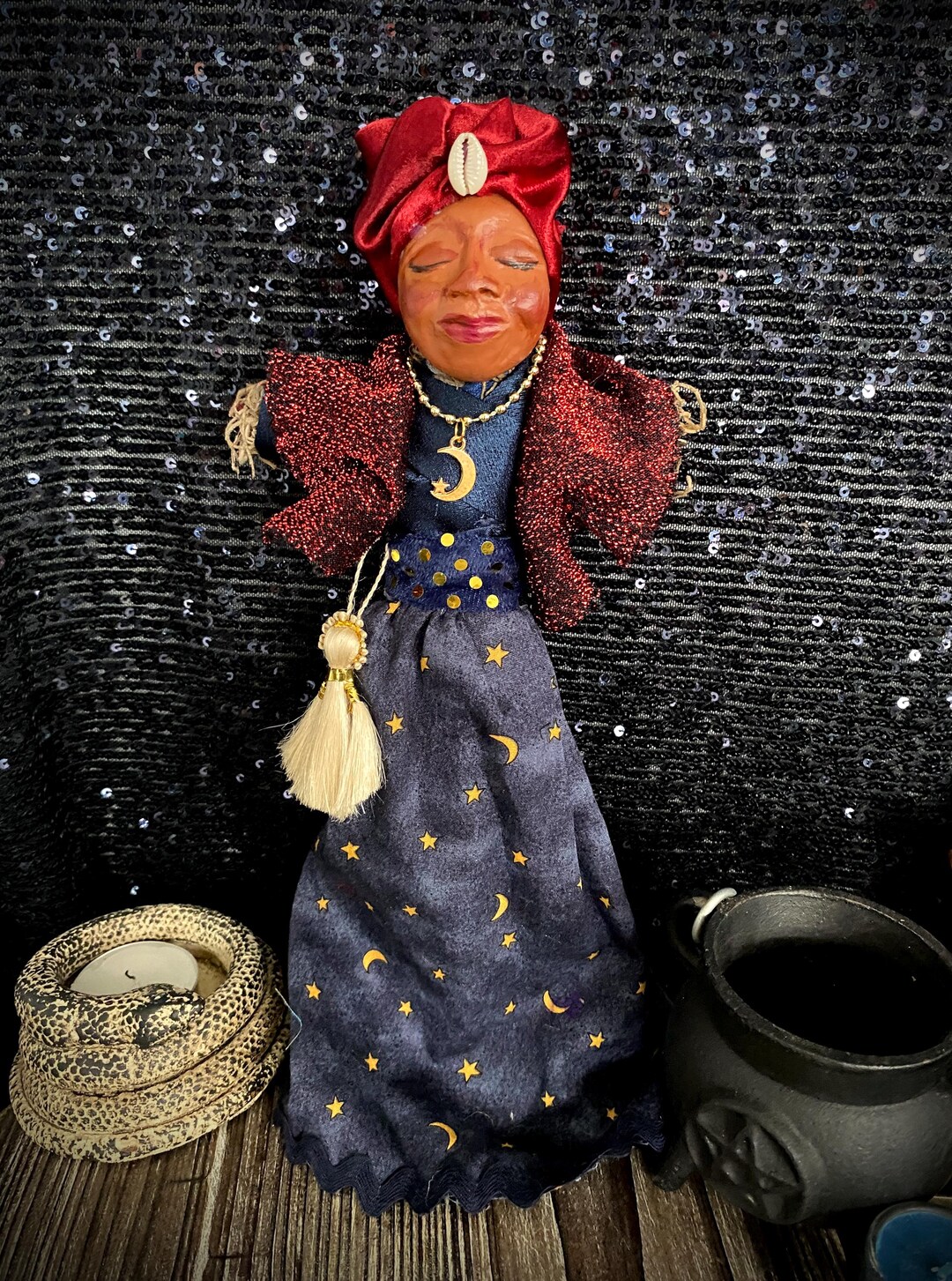 Marie Laveau Voodoo Doll – Handmade Altar Doll, New Orleans Voodoo Art ...