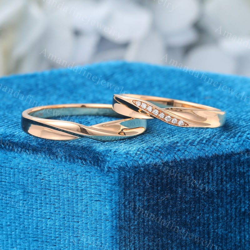 Male and Female Wedding Ring Set Etsy