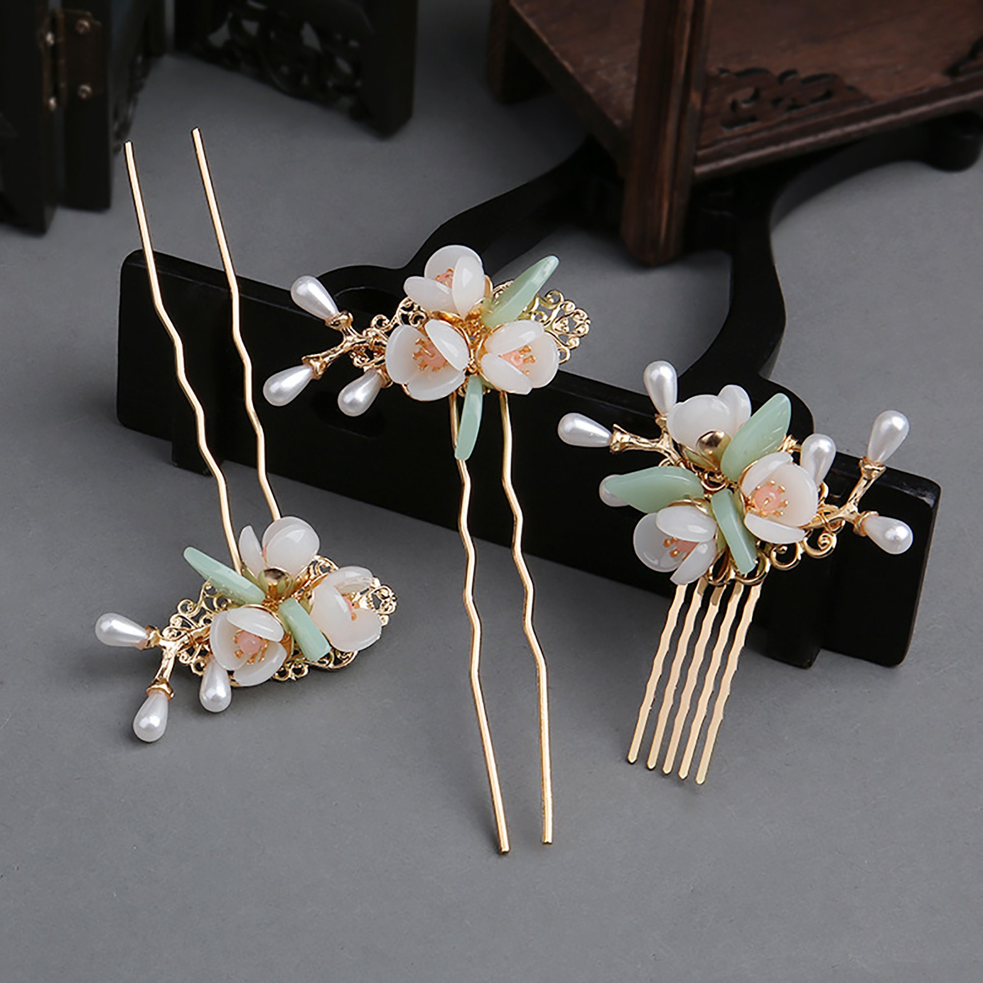 1set Chinese style Hair ClipBeautiful Hair Clip Elegant Etsy