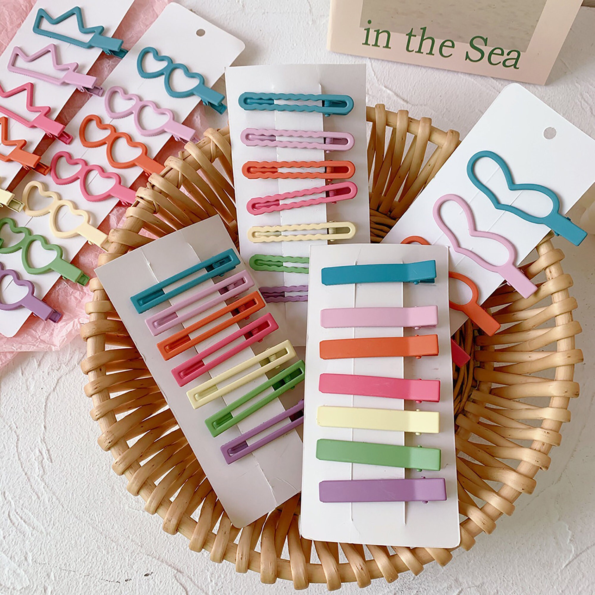 7PCS /Set Colorful Hair Clip Simple Hair ClipSnap Etsy