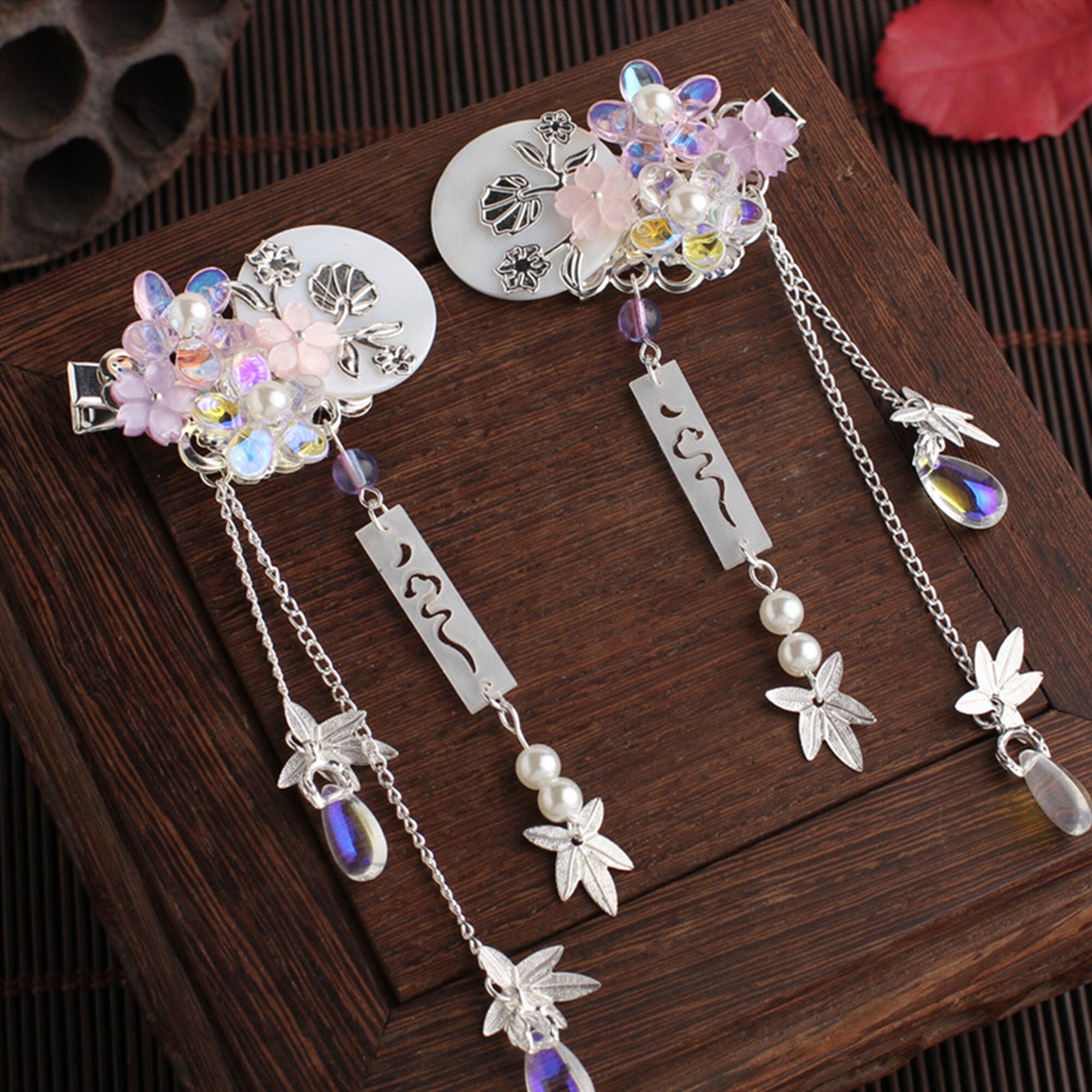 2pc/set Moon Flower Hairpin Hanfu Hair Accessories Retro Etsy