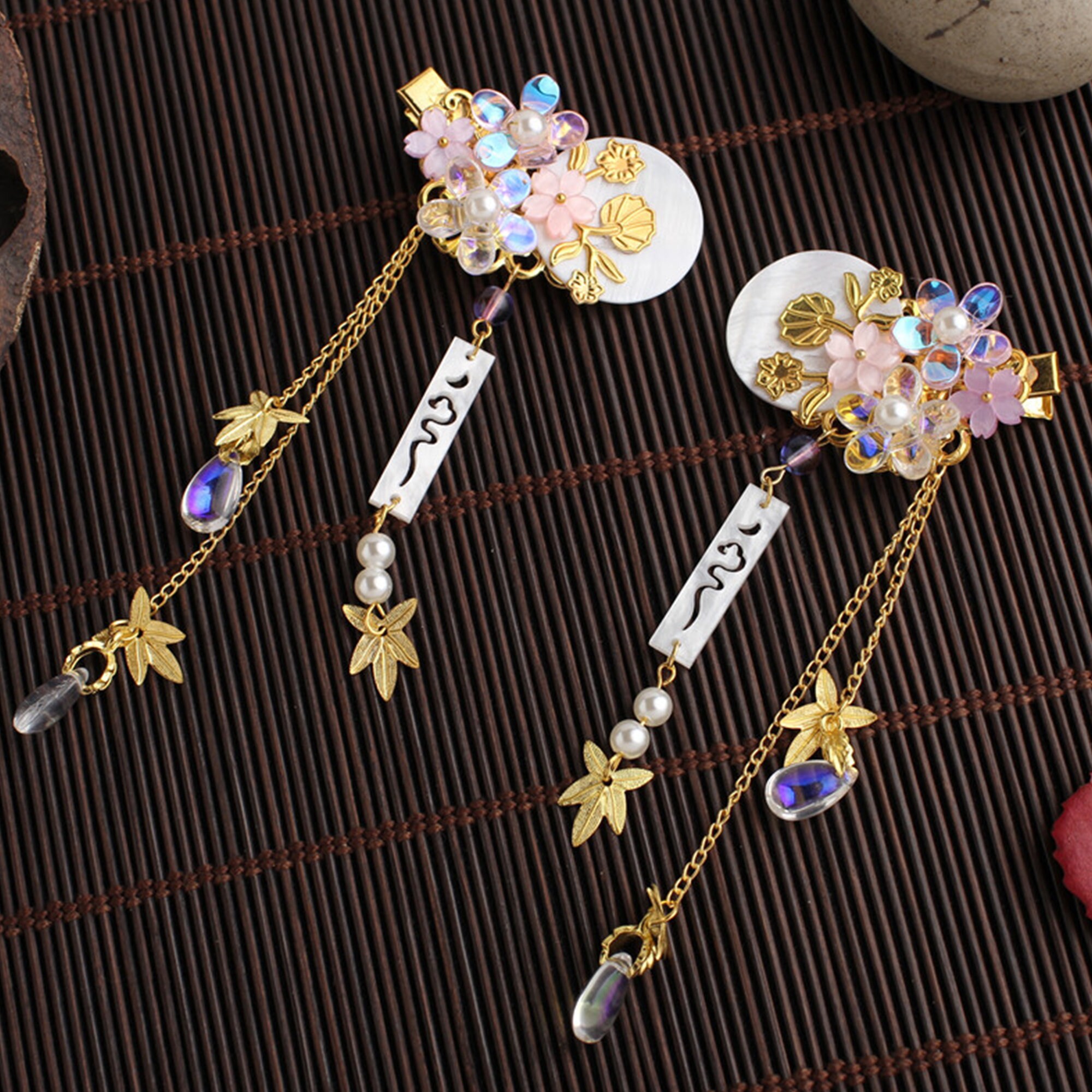 2pc/set Moon Flower Hairpin Hanfu Hair Accessories Retro Etsy