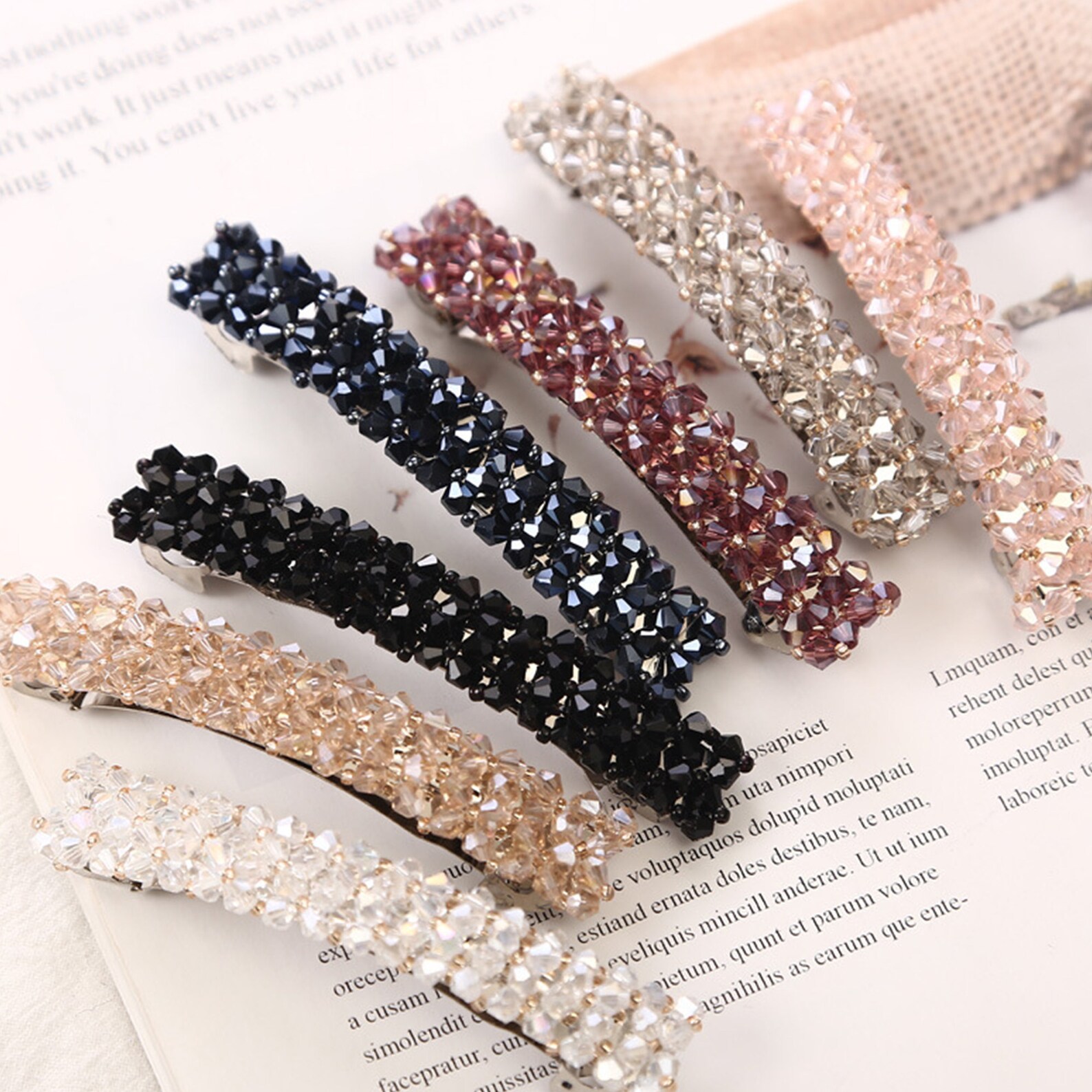 Rhinestone Hair Clips Crystal Hair Clips Bangs Hair Clips Etsy