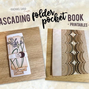 Cascading Folder/Pocket Book - Printables - Download - Junk Journal - Scrapbook - Digi Kit - Botanical - Flowers