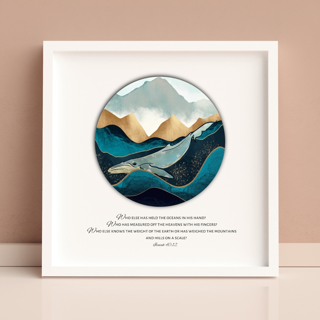 Isaiah 40:12 Digital Art Print, Bible Verse Poster - Etsy