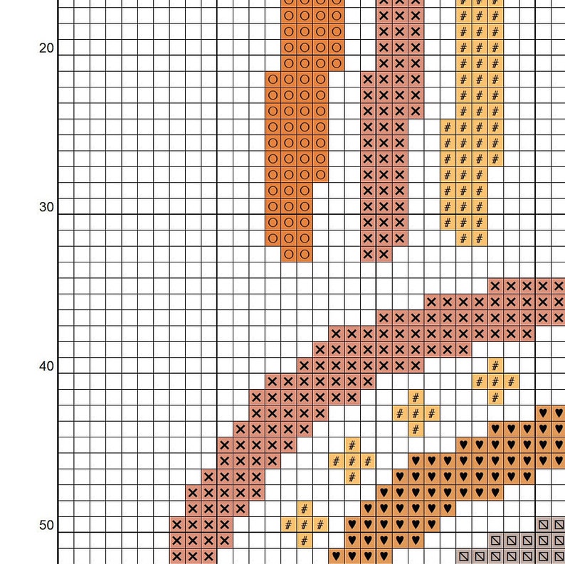 Boho Rainbow Cross Stitch Pattern Modern Cross Stitch PDF for Etsy