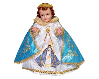 Trajecito de San Juan de los Lagos para Niño Dios con accesorios Incluidos/Baby Jesus Outfit