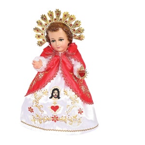 Trajecito de Nino Dios del Sagrado Corazon para Niño Dios con accesorios Incluidos/Baby Jesus Outfit