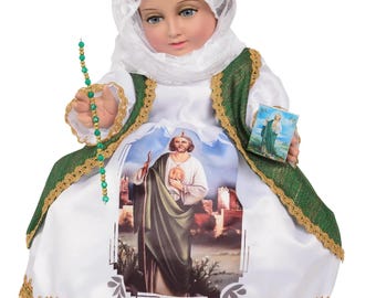 Handmade Nino Dios Outfit San Juda Tadeo Trajecito Nino Dios San Judas Tadeo Baby Jesus fino Jude the Apostle outfit 2024