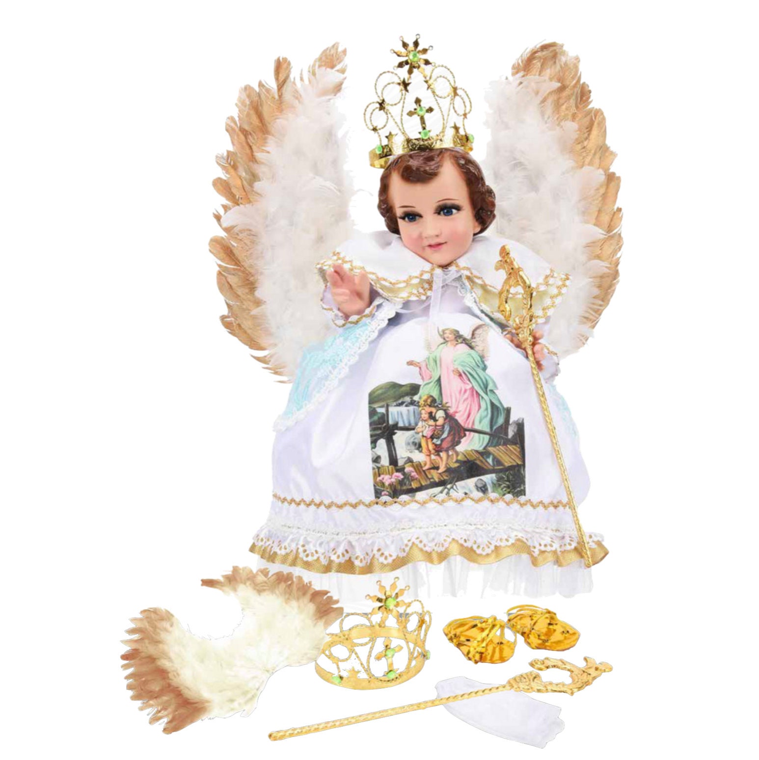Trajecito de Angel De La Guardia para Niño Dios con accesorios - Etsy España Trajecito de Angel De La Guardia para Niño Dios con accesorios - Etsy España