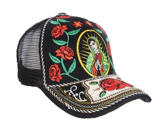 Embordado Gorra De La Virgen De Guadalupe, Virgen mary embroided hat