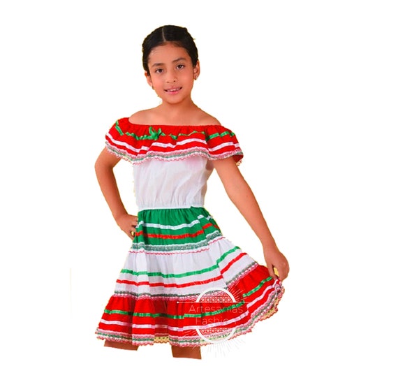 Vestido Patria Mexicano para Nina / Vestido - Etsy México
