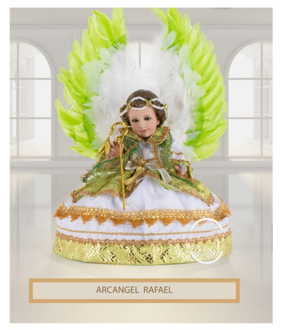Trajecito Del Arcángel Rafael Para Niño Dios Con Accesorios - Etsy Trajecito Del Arcángel Rafael Para Niño Dios Con Accesorios - Etsy