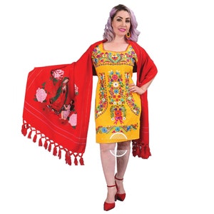 Vestido Mexican con Flores /Mexican Embroidery Dress with Flowers