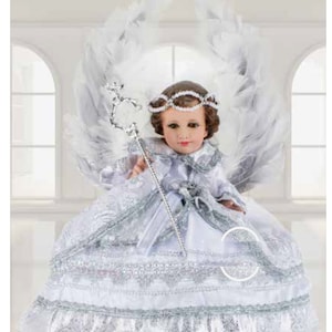Trajecito de el Angel de la Esperanza para Niño Dios con accesorios Incluidos, Ropon /Baby Jesus Outfit