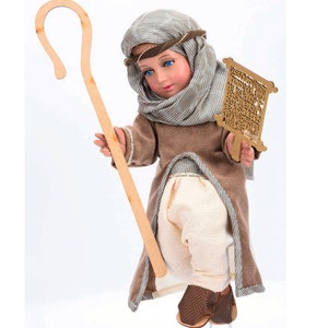 Trajecito de Divino Maestro para Nino Dios com acessórios incluídos/ Roupa do Menino Jesus/ Ropon de Nino Dios/Traje para Nino Dios
