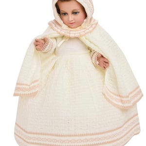 Nino Dios Outfit Fino Tejido Trajecito Nino Dios Fino Tejido Avorio Bambino Gesù ropon