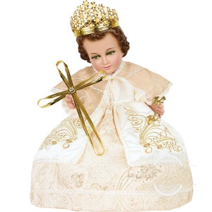 Trajecito de Nino de la Divina Providencia Niño Dios con accesorios Incluidos/Baby Jesus Outfit