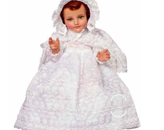 Ropon Fino /Niño Dios con accesorios Incluidos/Baby Jesus Outfit