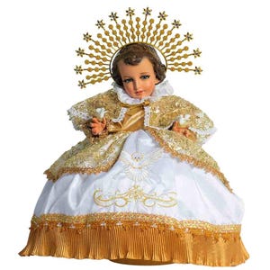 Trajecito de Espiritu Santo Fino Niño Dios con accesorios Incluidos/Baby Jesus Outfit