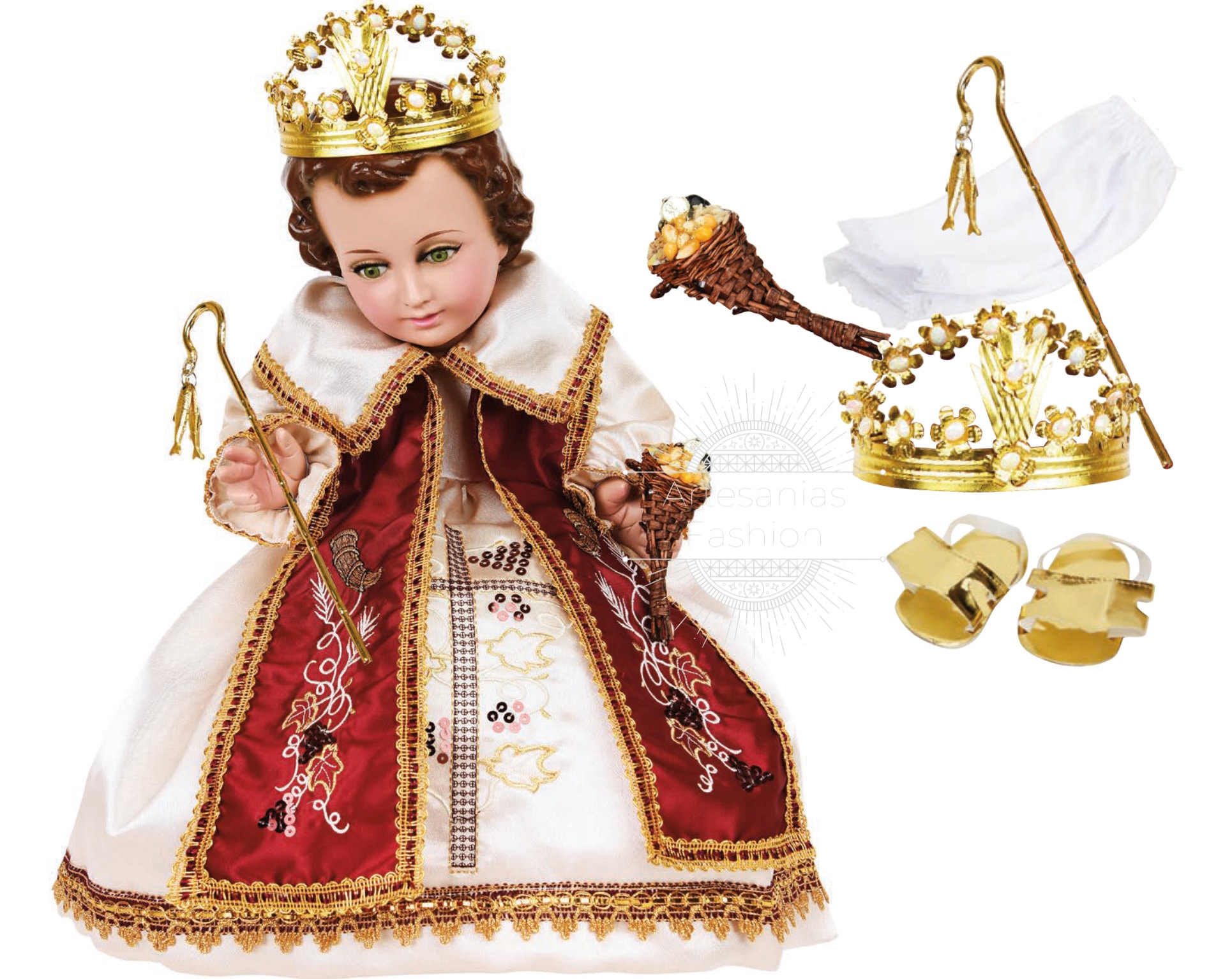 Trajecito de Nino de La Abundancia Niño Dios con accesorios - Etsy México Trajecito de Nino de La Abundancia Niño Dios con accesorios - Etsy México