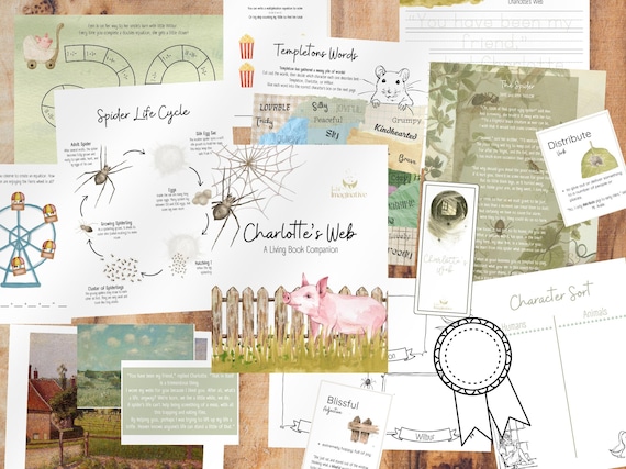 Charlotte’s Web Book Companion | Charlotte Mason Literature & Nature Study Printable Unit