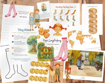 Pippi Longstocking Mini Unit Living book Companion Study | Charlotte Mason Homeschool Literature Enrichment Pack | Kids Book Club Printables