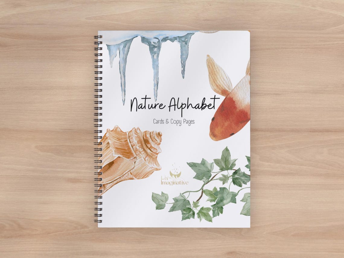 Nature Alphabet Cards & Handwriting Pages | Printable Letter Practice ...