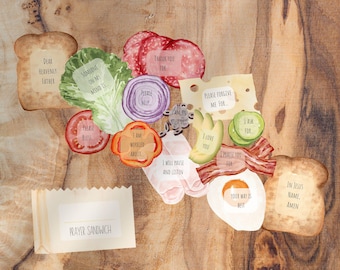 Kids Prayer Sandwich Activity, Sunday School Pray Lesson, Kid Bible Study Activities, Christian Homeschool Prayers Printable Craft, Praying
