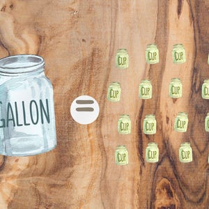 Liquid Measurements | Digital Download, Imperial System, American, capacity, Montesssori Waldorf, math manipulatives Homeschool Gallon Chart image 3