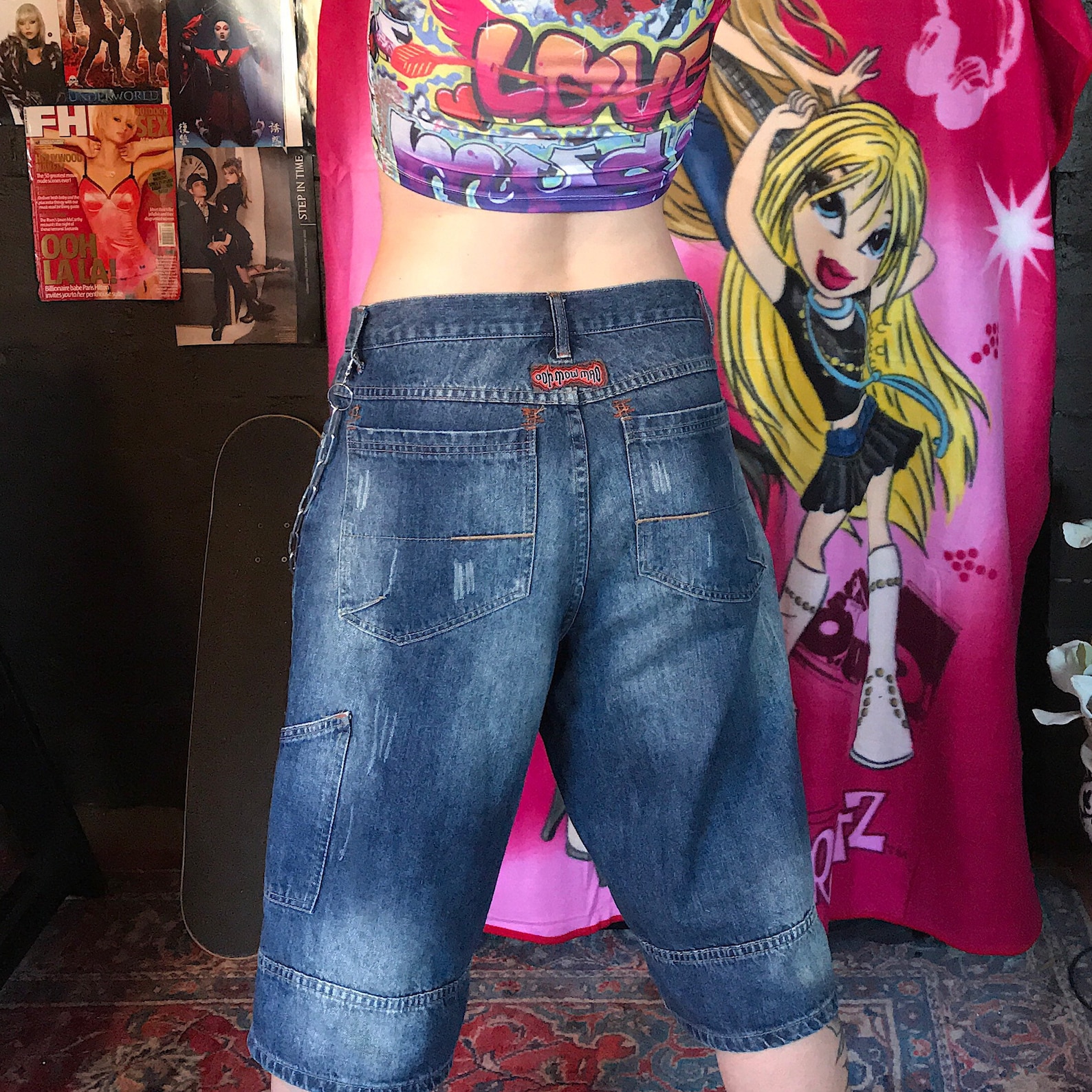 Wild good y2k baggy sk8 style denim shorts by OMM Etsy