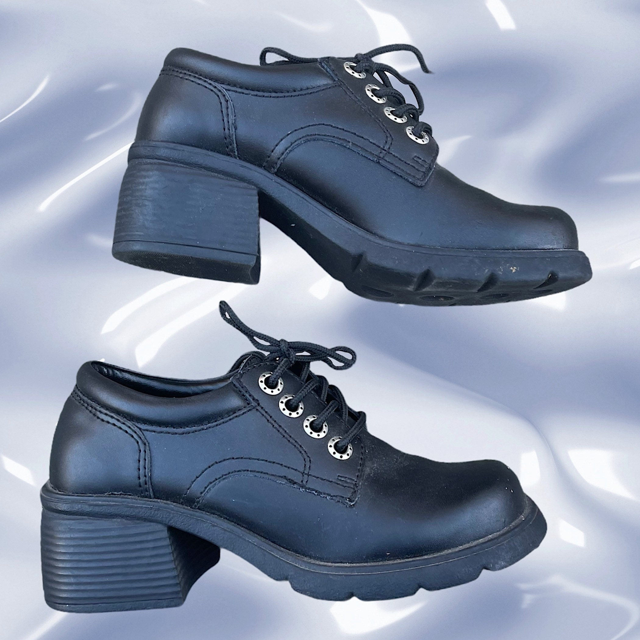 Vintage grunge chunky preppy heel shoes by PRIME from the Vintage grunge chunky preppy heel shoes by PRIME from the