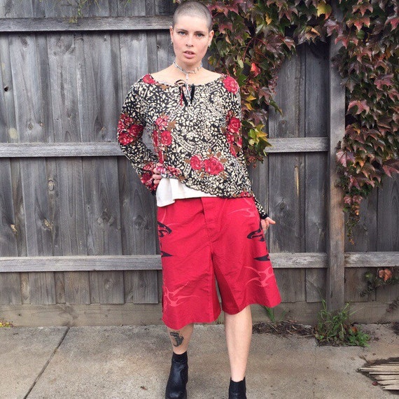 Beautiful 90’s flare sleeve mesh top