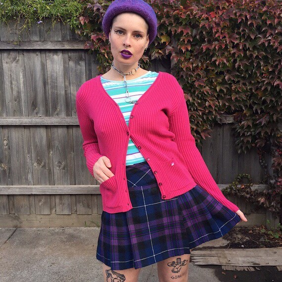 90’s ribbed button up stretch cardigan