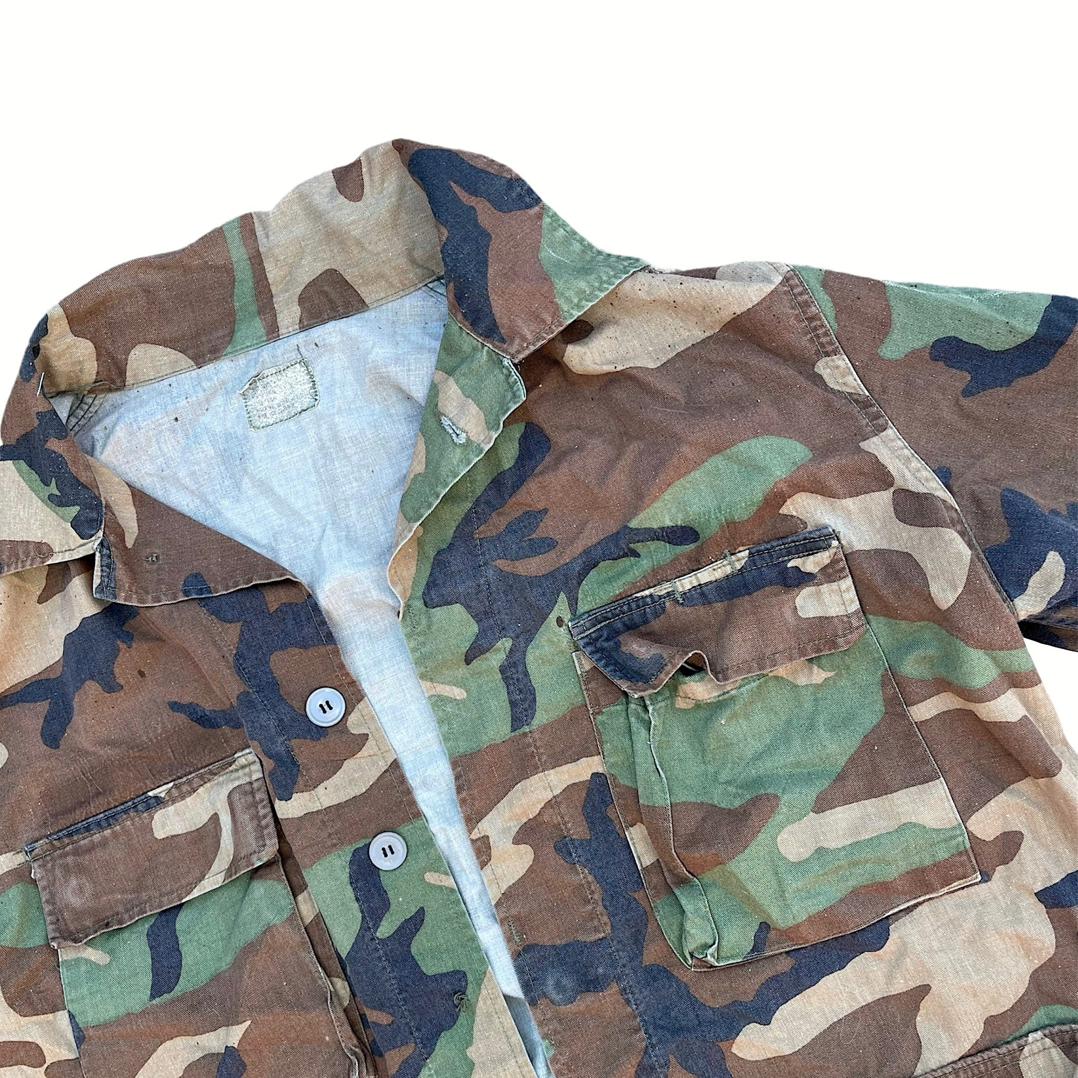 Authentic VTG camo army button up shirt Etsy