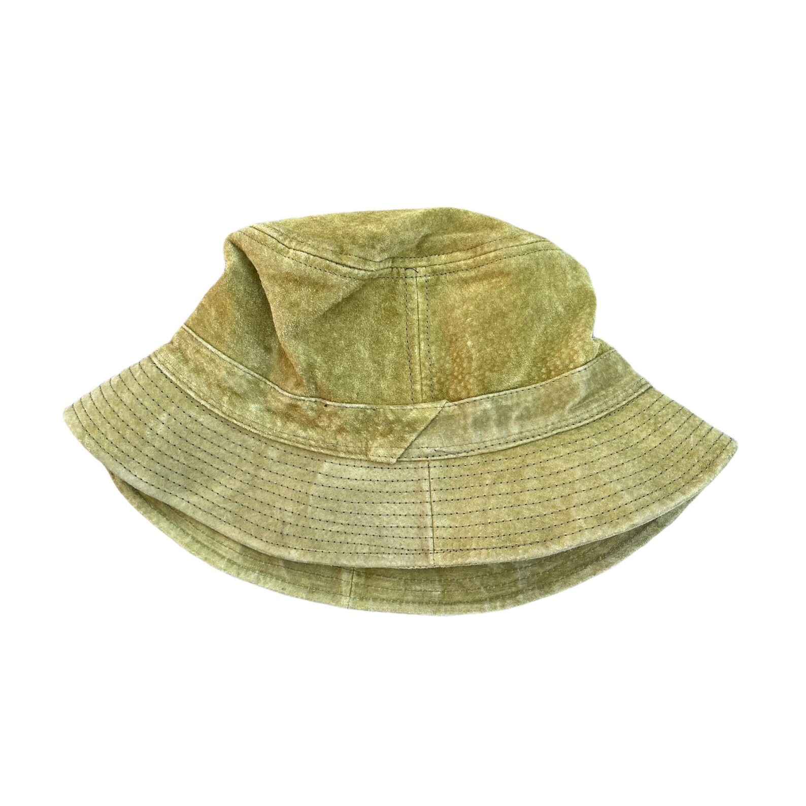 100 suede VTG olive bucket hat Etsy