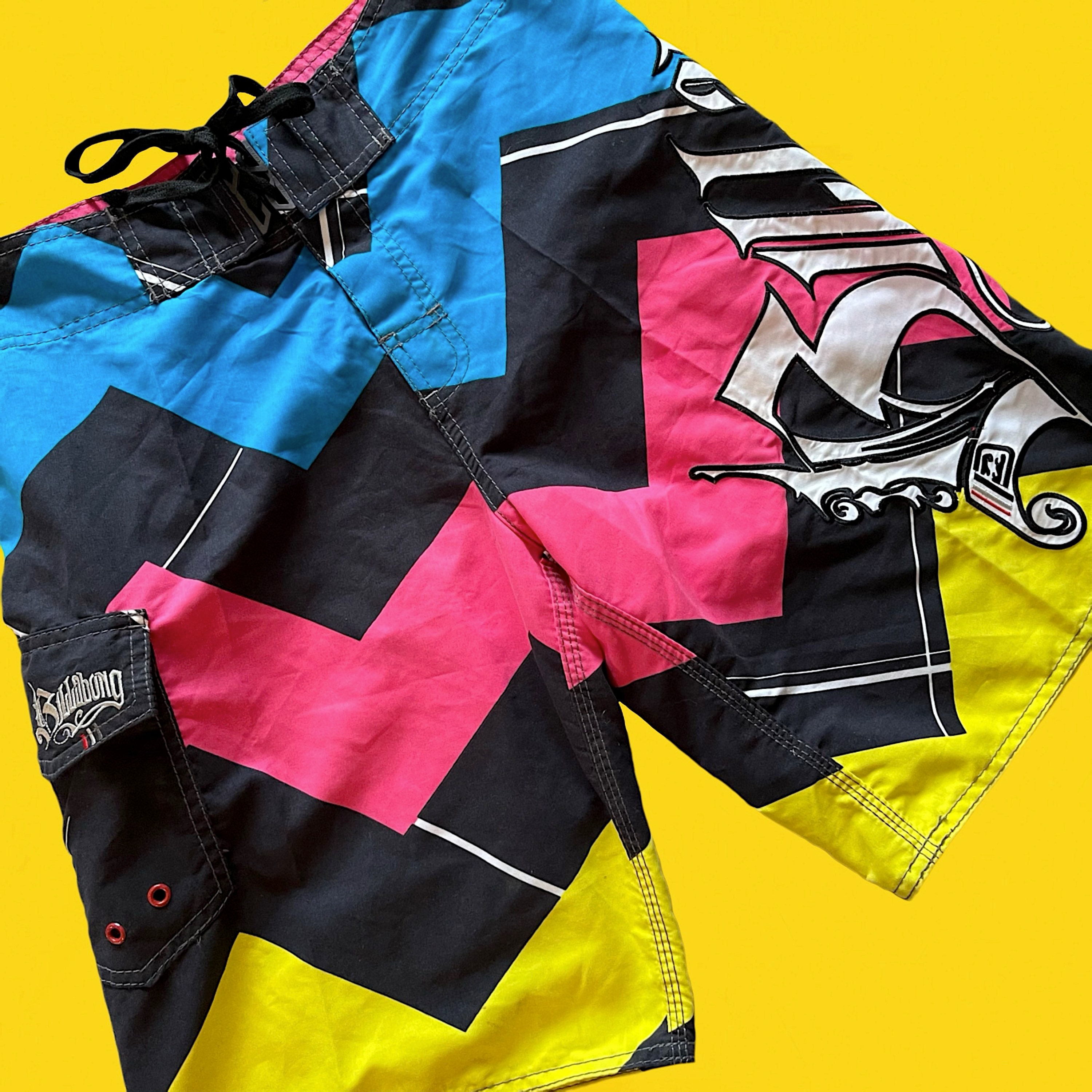 2000s neon board shorts by BILLABONG Etsy