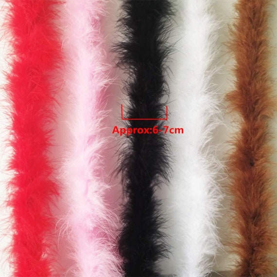 2M Natural Ostrich Feathers Boa Trim Customized 20 30PLY Feather