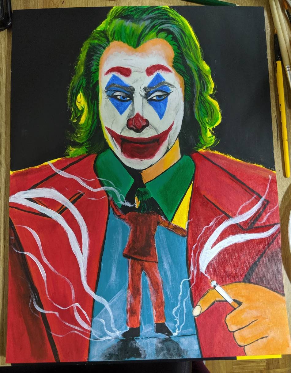 Acrylic Paint Joker Colorful Painting - Etsy