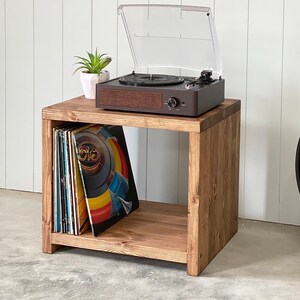 MIAZ // Scandinavian Style Modern Small Wood Vinyl Storage Unit