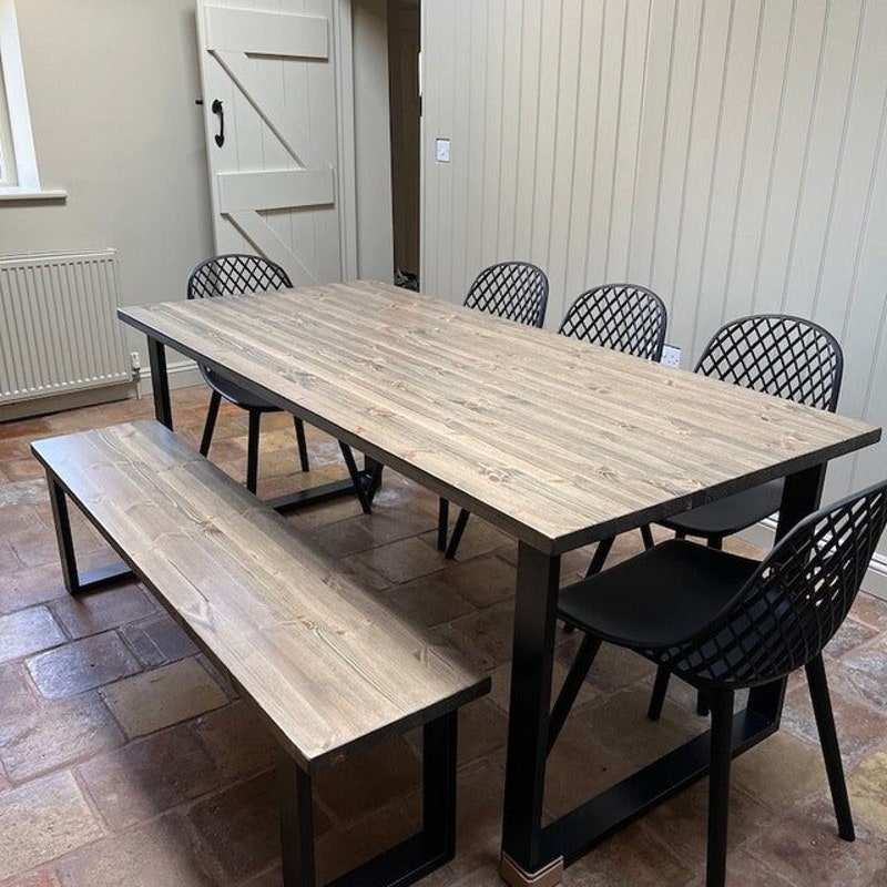 Industrial Dining Table - Etsy UK