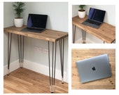 BOKOR Scandinavian Desk with Ivory Tipped Hairpin Legs